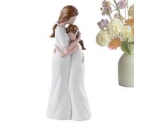 Madre-figlia - Statuetta madre-figlia, madre coccolone | Ornamenti da ufficio per figlia, momenti familiari significativi, adatti per la casa