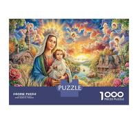 Madre Figlio 1000 Pezzi Del Puzzle in Cartone Spesso Per Alleviare Lo Stress E Viaggiare Maria Bambino Gesù eccellente Come Regalo Di Natale O Per Attività Domestiche 70x50cm/1000pcs