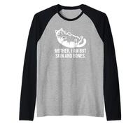 Madre I Am But Skin And Bones Cat Maglia con Maniche Raglan