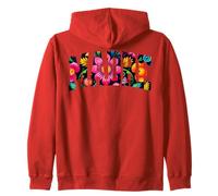Madre Messicano Floral Design - Parola spagnola colorata per Felpa con Cappuccio
