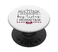 Madre mumnitasking - figli gemelli PopSockets PopGrip Adesivo
