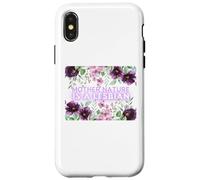 Madre Natura è una giardiniera di giardini floreali viola Custodia per iPhone X/XS