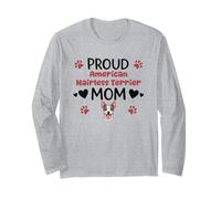 Madre Orgogliosa di AHT, American Hairless Terrier Maglia a Manica