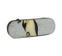 Madre Pinguino e Cucciolo di Pinguino, Astuccio per matite Astuccio per matite in pelle PU Astuccio per penne a matita di grande capacità