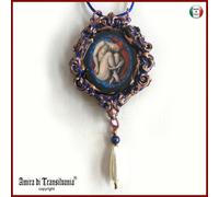 madre terra talismano magico amuleto strega gioiello pendente donna perla uovo