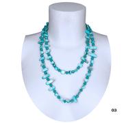 Madreperla Collana Lunga 110cm e Cristalli da Donna Perle Perline Naturale