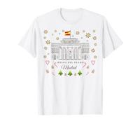 Madrid, Museo del Prado, Natale, Disegno a Mano, Spagna Maglietta