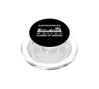 Madrid Skyline GPS coordinate geografia Spagna Silhouette PopSockets PopGrip per MagSafe