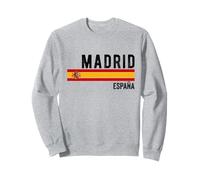 Madrid Spagna Bandiera Souvenir España Skyline Viaggi Uomini Donne Felpa