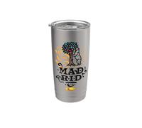 Madrid Spagna l'Orso & il Fragola Graphic Design Bicchiere termico in acciaio inox doppia parete