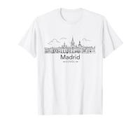 Madrid Spagna Souvenir España Skyline Viaggi Uomini Donne Maglietta