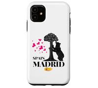 Madrid Spain the Bear & the Strawberry Tree Graphic Design Custodia per iPhone 11