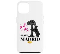 Madrid Spain the Bear & the Strawberry Tree Graphic Design Custodia per iPhone 13