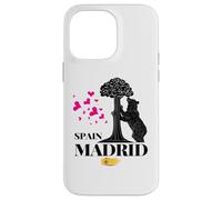 Madrid Spain the Bear & the Strawberry Tree Graphic Design Custodia per iPhone 14 Pro Max