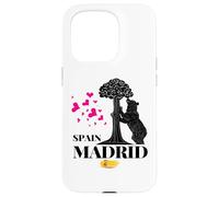 Madrid Spain the Bear & the Strawberry Tree Graphic Design Custodia per iPhone 15 Pro