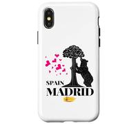Madrid Spain the Bear & the Strawberry Tree Graphic Design Custodia per iPhone X/XS
