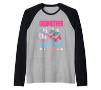 Madrina della Ragazza di Compleanno Rolling Skate Bday Family Maglia con Maniche Raglan