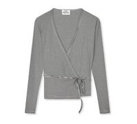 Mads Nørgaard - Blusa a Righe Nera/Vaniglia - -Blouses & Shirts -Donna -Nero -L