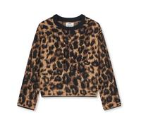 Mads Nørgaard, ,Knitwear ,Donna ,Marrone ,S Maglione a Maglia con Stampa Leopardata