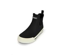 MADSea Stivali in gomma unisex Short Story | Stivali da pioggia in gomma da giardino impermeabili | gambo corto alla caviglia, nero/bianco, 40 EU