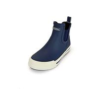 MADSea Stivali in gomma unisex Short Story | Stivali da pioggia in gomma da giardino impermeabili | gambo corto alla caviglia, blu scuro e bianco., 43 EU