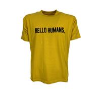 MADSON by BKØ t-shirt uomo DU22337 HELLO HUM/GIALLO 100% cotone riciclato