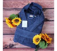 Maè by Via Roma, 60 Accappatoio Spugna con Cappuccio Uomo Donna 100% Cotone Ambient Blu L