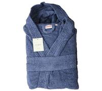 Maè by Via Roma, 60 Accappatoio Spugna con Cappuccio Uomo Donna 100% Cotone Ambient Blu XXL
