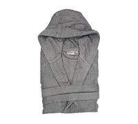 Maé VIA ROMA,60 Accappatoio Spugna con Cappuccio Uomo Donna Unnisex da 400 gr/mq, Grigio, XL