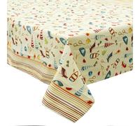 Maè, Via Roma 60 Beach, Tovaglia Antimacchia Microresinata. Misura Rettangolare per 6 Persone