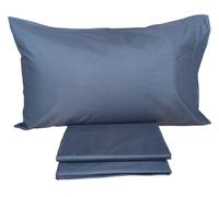 maè VIA ROMA, 60 Completo lenzuola matrimoniali 100% cotone tinta unita 180 set letto singolo matrimoniale una piazza e mezza francese (una piazza e mezza, antracite)