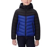 Maeau Giubbotto con cappuccio per bambini, ragazza, ragazzo, piumino a maniche lunghe, cappotto corto, caldo, morbido e confortevole, invernale, autunno 7-16 anni, blu royal, 9-10 Anni