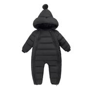 Maeau Tuta da neve per neonati, ragazza, ragazzo, invernale, foderata, in cotone, per neonati, 0-24 mesi, per neonati, abbigliamento invernale, tutina calda, a maniche lunghe, con cappuccio e scarpe,