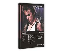 MAEDRW Poster su tela con cornice del cantautore americano Jeff Buckley Grace, 50 x 75 cm