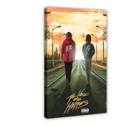 MAEDRW Poster su tela con cornice di Lil Durk The Voice of The Heroes, 30 x 45 cm