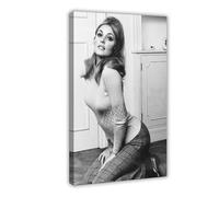 maehbya Poster su tela con attrice Sharon Tate, decorazione artistica da parete per soggiorno e camera da letto, 50 x 75 cm