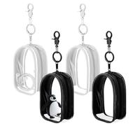 MaehSab - 4 sacchetti trasparenti per esporre figure con portachiavi, organizer portatile per mini bambole, custodia in PVC con cerniera per Sonny Angel Baby e oggetti da collezione