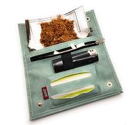 Maelsa® Pochette per tabacco Porta tabacco e filtri per Uomo e Donna 30/50 g con scomparti per Filtri, Carta e Accendino, Colore casuale in base alla disponibilità