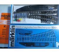 Märklin 2261 H0 Elt. Alcuni Morbidi R/L Profilo Completo con Istruzioni Nuovo