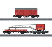 Set treno vigili del fuoco con carro gru di db notfalltechnik in scala h0 mrklin