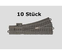 Märklin H0 10 X 24611 - Deviatoio Sinistro, 188,3 MM / R2 = 437,5 24,3 ° Merce