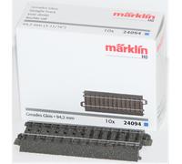 Märklin H0 24094-S binario C dritto 94,2 mm (10 pezzi) - NUOVO + IMBALLO...