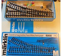Märklin H0 5202 Elettr. Alcuni Morbidi Dx/SX M Pista Immacolata IN Conf. Orig.