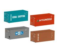 Märklin H0 76553 - Container-Set 20ft Epoca VI (4 Pezzo) Merce Nuova