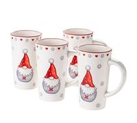 MÄSER 931973 Serie Aurela - Set di 4 tazze natalizie, 60 cl, tazze da caffè, tazze per vin brulé o tazze per Natale, in terracotta
