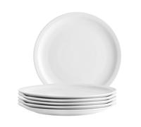 MÄSER, Serie Barca Set Piatti Pizza per 6 Persone Piatto per Pizza in Porcellana Semplice Elegante Senza Tempo Porcellana Bianco