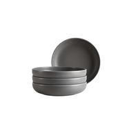 MÄSER Serie Unico, ciotole per 4 persone, ciotole per insalate in ceramica, gres, antracite