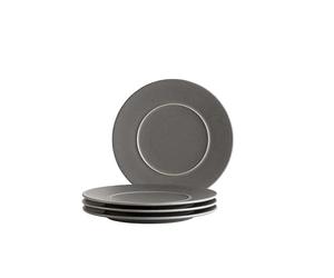 MÄSER Serie Unico, piatto da dessert per 4 persone, piccolo piatto in ceramica di alta qualità, gres, antracite