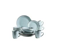 Mäser Servizio combinato in gres METALLIC RIM blu, 16 pezzi, azzurro