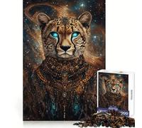 Maestosità del Ghepardo Celeste - Puzzle per ragazzi da 1000 pezzi,migliora la memoria,piacevole per il tempo libero,taglio laser,sorpresa di compleanno (50x75cm)
